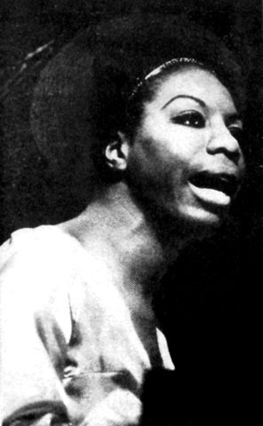 Nina Simone with a serious Afro