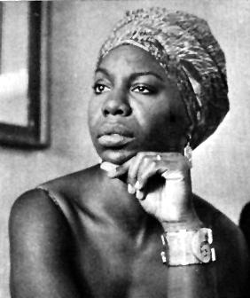 contemplative Nina Simone portrait