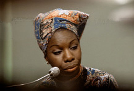 Nina Simone looks to be lost in thought