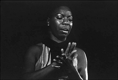 Nina Simone in black and white