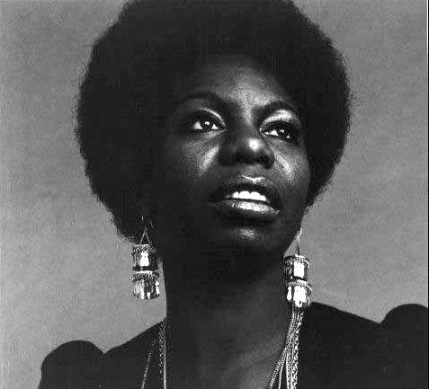 beautiful black and white image of Nina Simone
