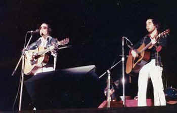Paul Simon on stage, 1974 image