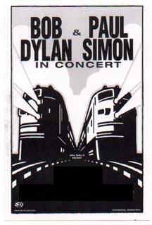 Bob Dylan Paul Simon concert poster