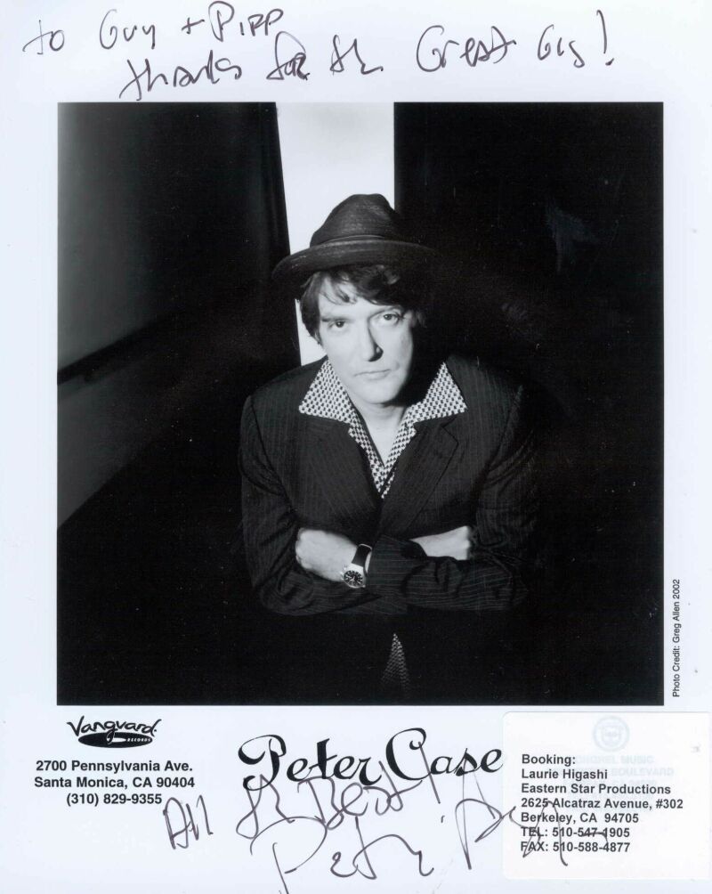 autographed Peter Case publicity photo