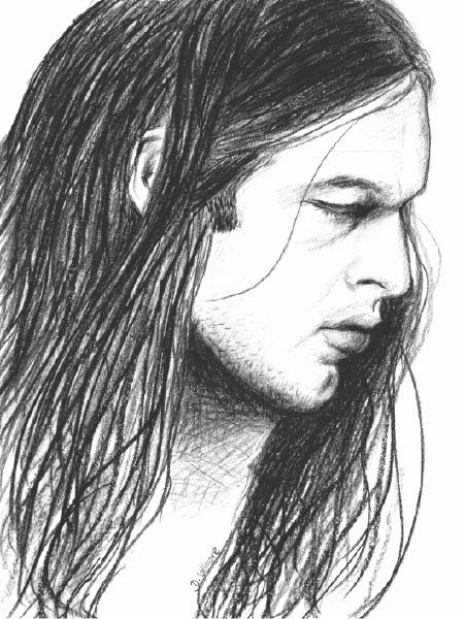 sketch of David Gilmour