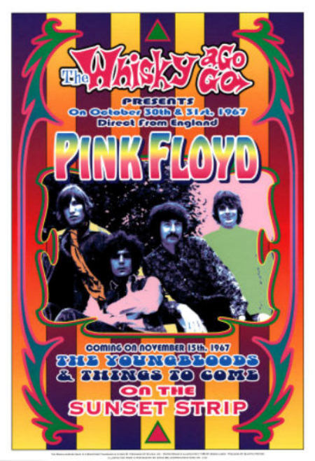 whisky a go go 1967 psychedelic Pink Floyd concert poster