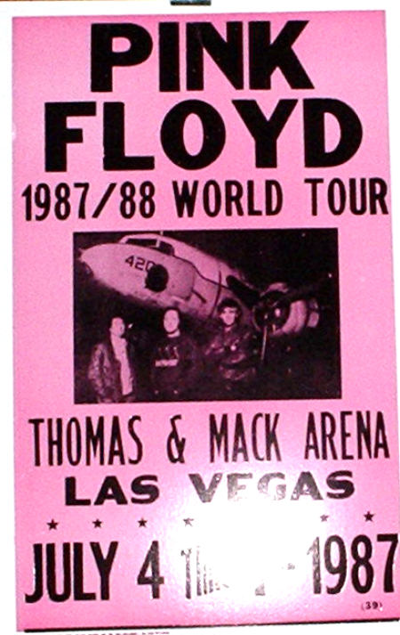 1987 Pink Floyd concert poster