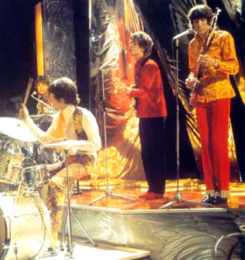 Pink Floyd on stage, 1967 psychedelic photo