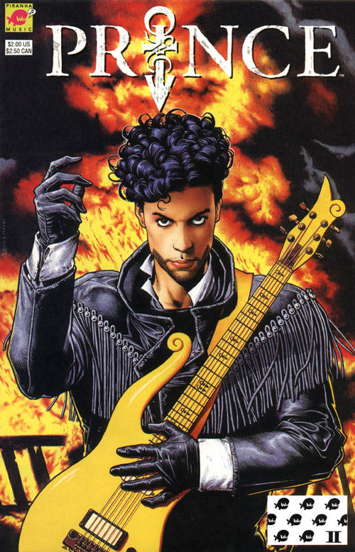Prince Rogers Nelson playing guitar during the apocalypse