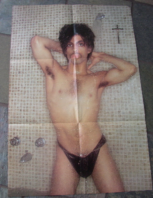 the gayest Prince Rogers Nelson photo ever - a poster included with the original vinyl Controversy album