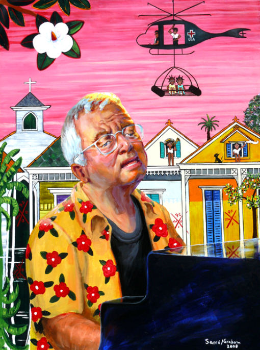 painting of Randy Newman