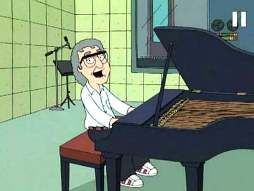 animated image of Randy Newman from The Family Guy
