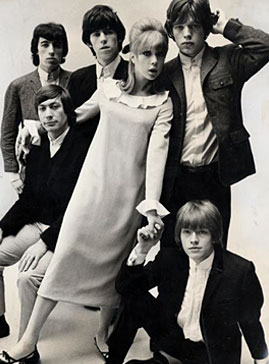 Pattie Boyd with the Rolling Stones 1964