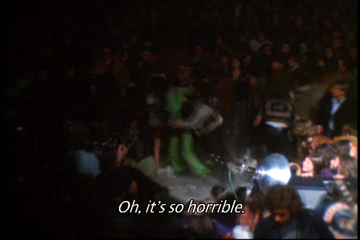 Hell's Angel Alan Passaro stabbing Meredith Hunter to death at the Altamont Music Festival, December 6, 1969