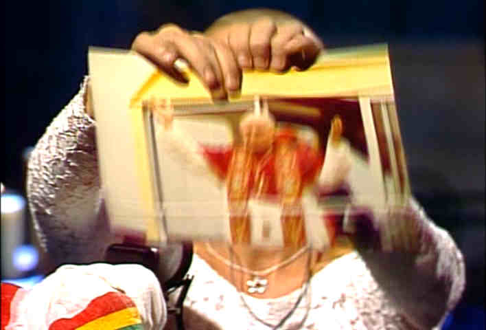 Sinead O'Connor tears up the pope's picture on Saturday Night Live, 1992