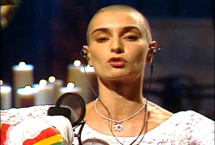 Sinead O'Connor's serious look