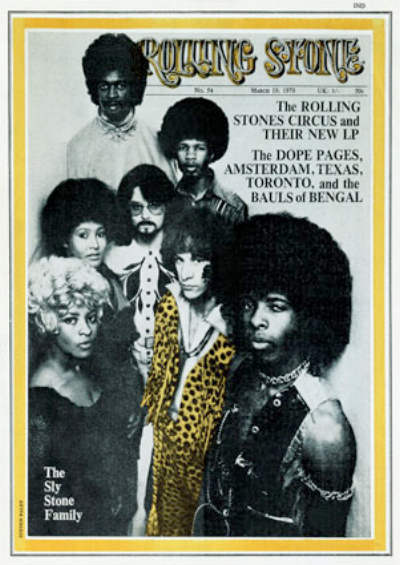 Sly and the Family Stone on the cover of Rolling Stone, 1970
