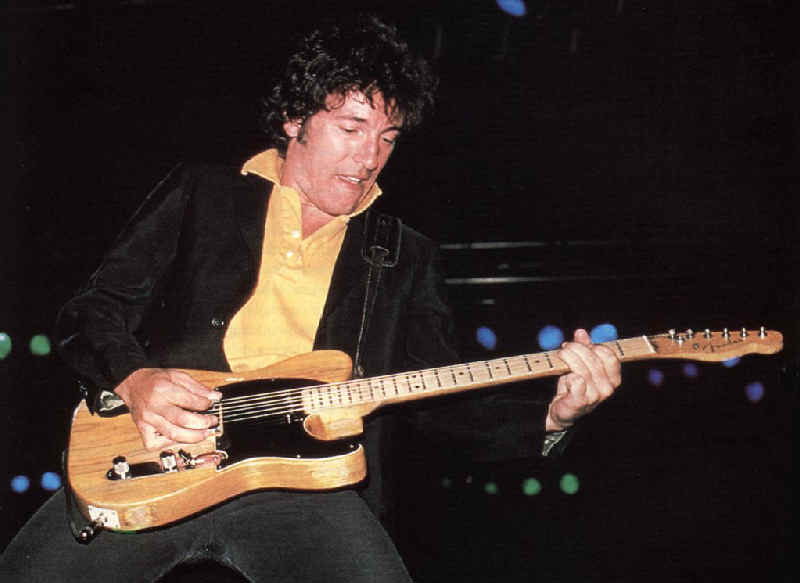 Bruce Springsteen playing guitar