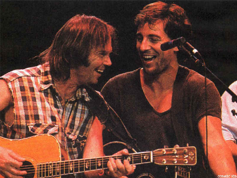 bruce springsteen young. Bruce Springsteen and Neil