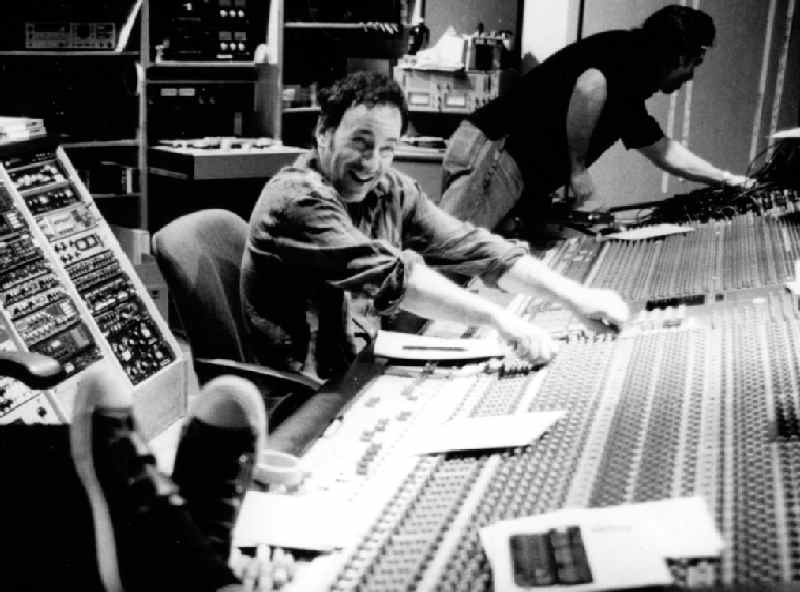 Bruce Springsteen in the recording studio