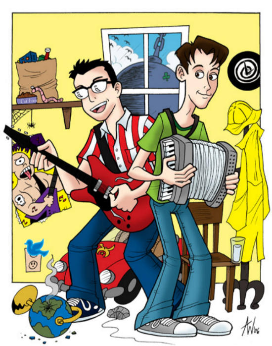 John Linnell and John Flansburgh caricature