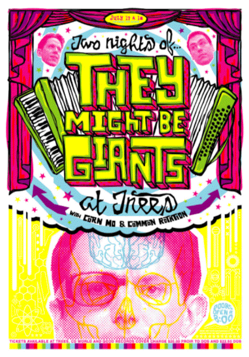 they might be giants psychedelic concert poster