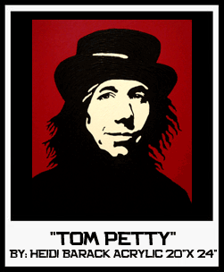Heidi Barack acrylic painting of Tom Petty