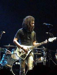 Terence Trent D'Arby playing guitar