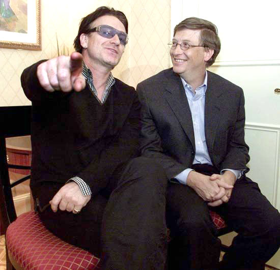 Bono and Bill Gates photo