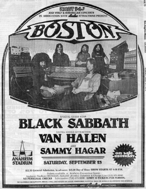 Boston - Black Sabbath - Van Halen
