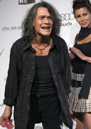 Eddie Van Halen looking haggard