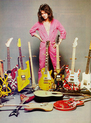 Eddie Van Halen looks a little gay in pink.  I'm just sayin'...