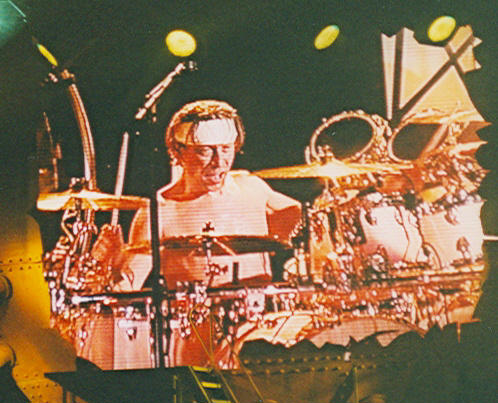 Alex Van Halen looking a little the worse for wear and tear