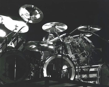 Alex Van Halen playing drums