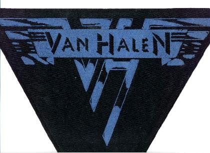 black and blue van halen patch