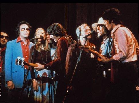 Dr John, Neil Diamond, Van Morrison, Joni Mitchell, Bob Dylan, Robbie Robertson, Rick Danko, Martin Scorsese in The Last Waltz 1978