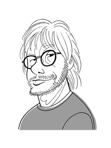 Warren Zevon caricature