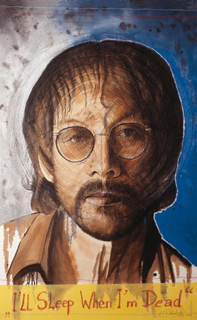 world weary Warren Zevon painting