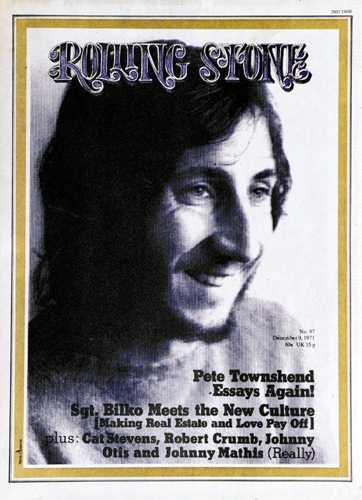 Pete Townshend 1971 Rolling Stone magazine cover