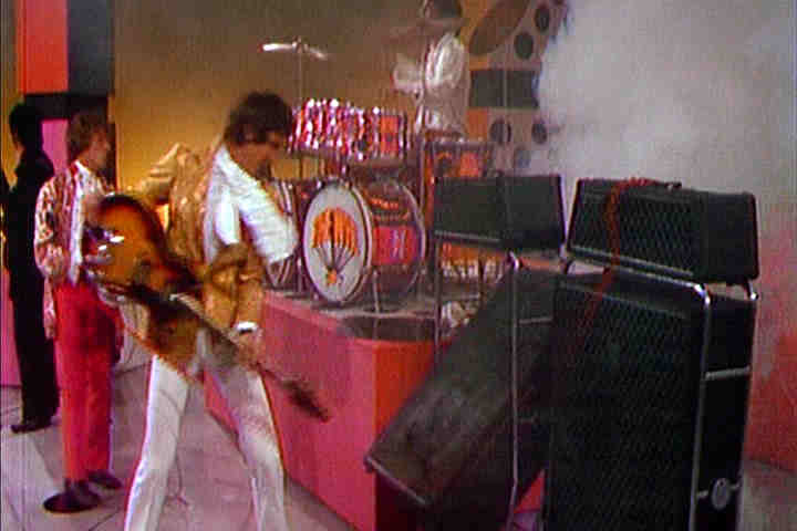 Pete Townshend smashing his guitar