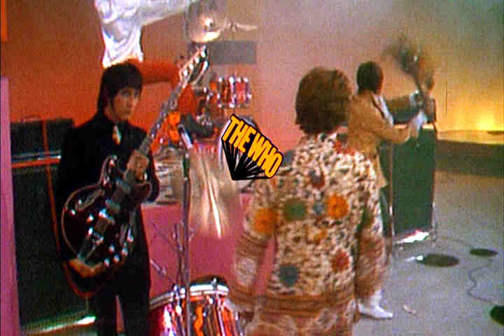 The Who smashing instruments, 1967 tv image