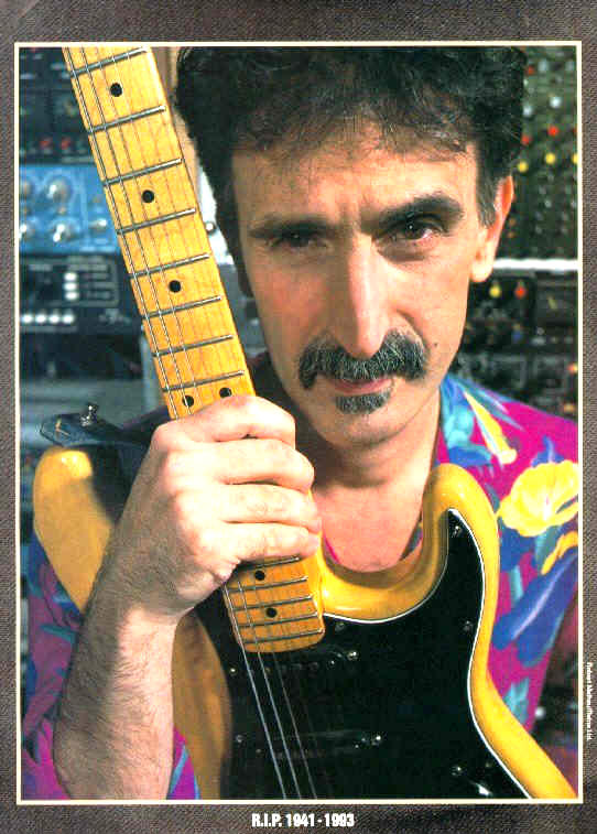 Frank Zappa and his yellow guitar