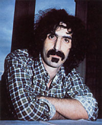 Frank Zappa in a flannel shirt