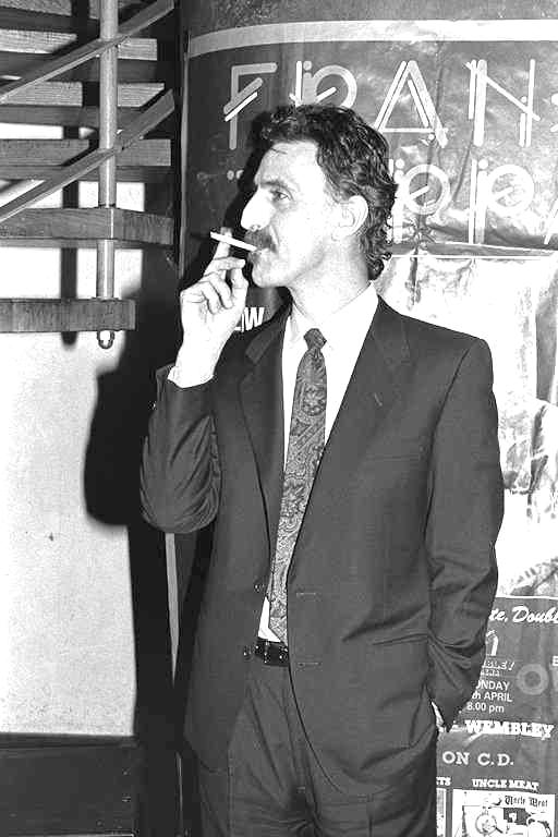 Frank Zappa enjoying a cigarette