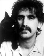 Frank Zappa and a black cat