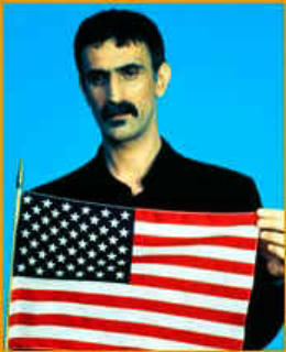 Frank Zappa waves the flag