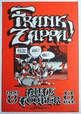 Frank Zappa and Alice Cooper concert poster
