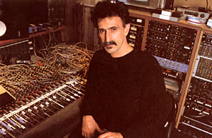 Frank Zappa working on his studio tan