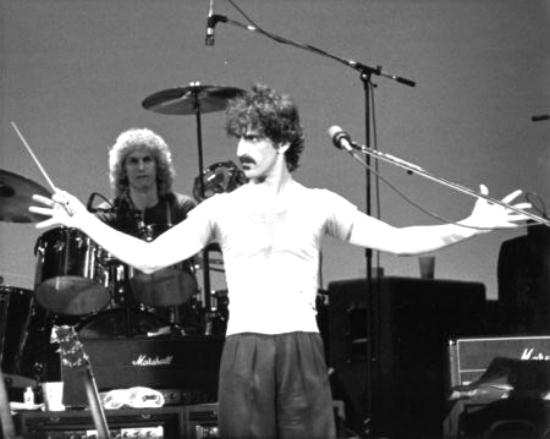 Frank Zappa conducting his band
