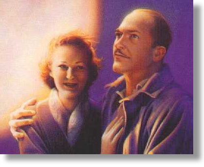 painting of Robert and Ginny Heinlein